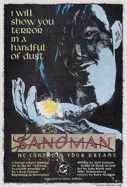 Original marketing poster for The Sandman - 'I will show you terror in a handful of dust'